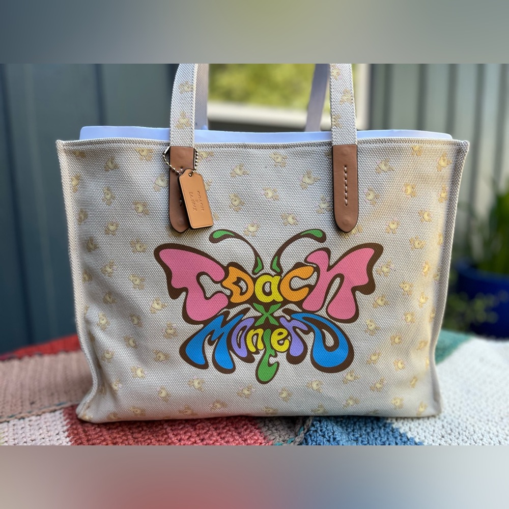 🦋Coach X Lil Nas Butterfly Canvas Tote Bag🦋